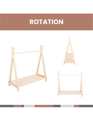 Rack de Ropa Sweet Home From Wood para Niños - Madera Plegable