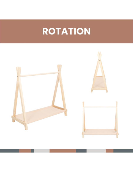 Rack de Ropa Sweet Home From Wood para Niños - Madera Plegable