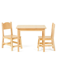 Conjunto Mesa y Sillas de Madera OOOK para Niños 3-8 Años