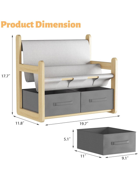 Estantería Infantil NACHES 3 Niveles con Cajones Organizador