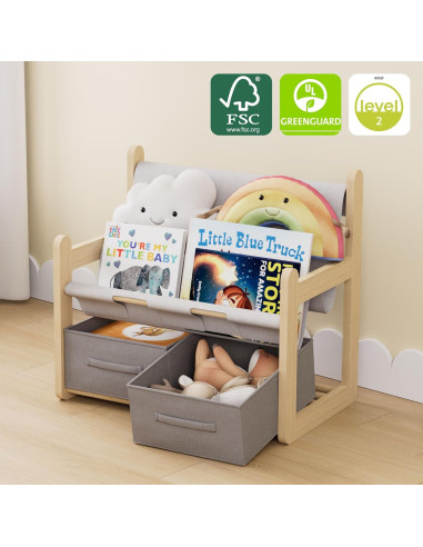 Estantería Infantil NACHES 3 Niveles con Cajones Organizador