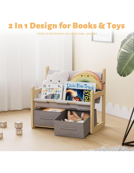 Estantería Infantil NACHES 3 Niveles con Cajones Organizador