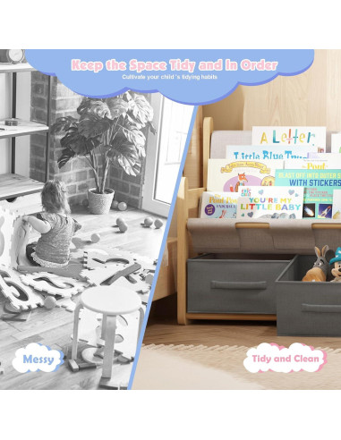 Estantería Infantil NACHES 3 Niveles con Cajones Organizador