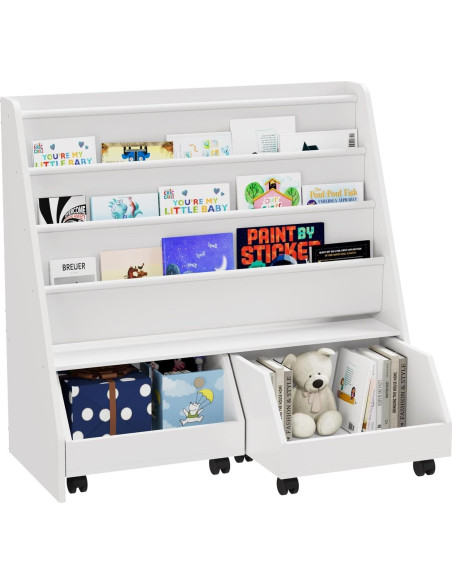 Estantería Infantil NACHES con 2 Cajones Móviles y 3 Bolsillos