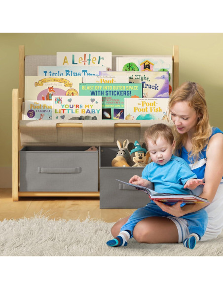 Estantería Infantil NACHES 3 Niveles con Cajones Organizador