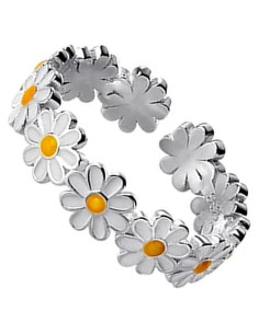 Anillo Ajustable de Flor Margarita Encantadora para Mujeres
