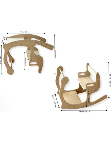 Balancín Montessori de Madera Kidodido 73.9x43.9cm para Niños
