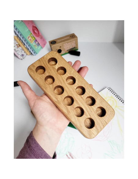 Soporte de Crayones de Madera Honey Sticks para 12 Crayones