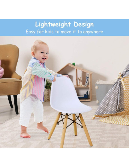 Conjunto de Mesa y 2 Sillas para Niños Costzon Blanco