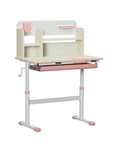 Escritorio de Estudio Qaba Rosa Ajustable para Niños 50-71 cm