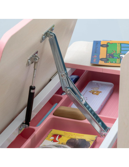 Escritorio de Estudio Qaba Rosa Ajustable para Niños 50-71 cm