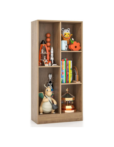 Estantería de Libros Costzon 5 Cubos 104 cm Madera Natural