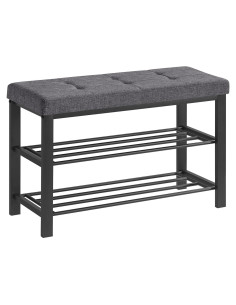 Banco para Zapatos SONGMICS ULBS57GYZ con Cojín Gris Oscuro