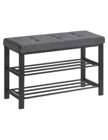 Banco para Zapatos SONGMICS ULBS57GYZ con Cojín Gris Oscuro