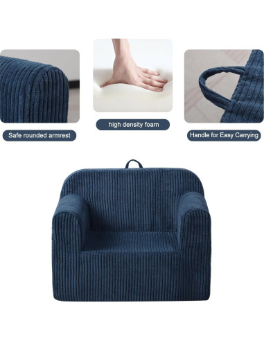 Sofá Infantil Getifun Azul 62x44 cm Espuma Suave