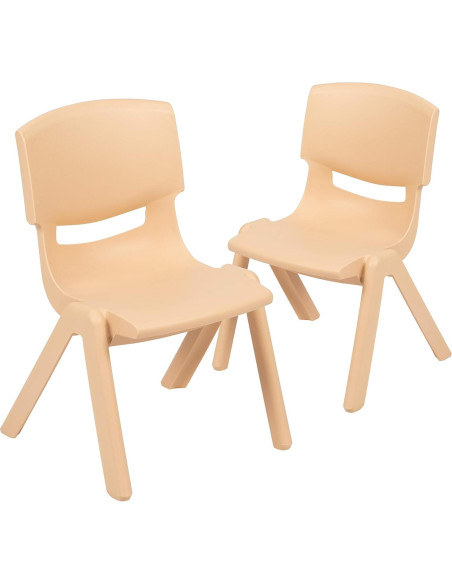 Silla Escolar Apilable EMMA + OLIVER Natural 27.31 cm Asiento