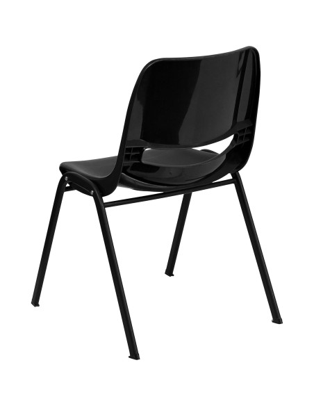 Silla Apilable Ergonómica EMMA + OLIVER Negra para Niños