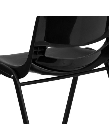 Silla Apilable Ergonómica EMMA + OLIVER Negra para Niños