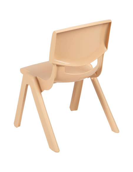 Silla Escolar Apilable EMMA + OLIVER Natural 27.31 cm Asiento