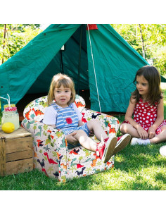 Sofá para Niños Costzon Dinosaurio 50.8x36.8x45.7 cm 2