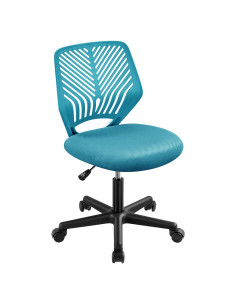 Silla de Oficina Infantil Yaheetech Turquesa Ajustable Ergonómica