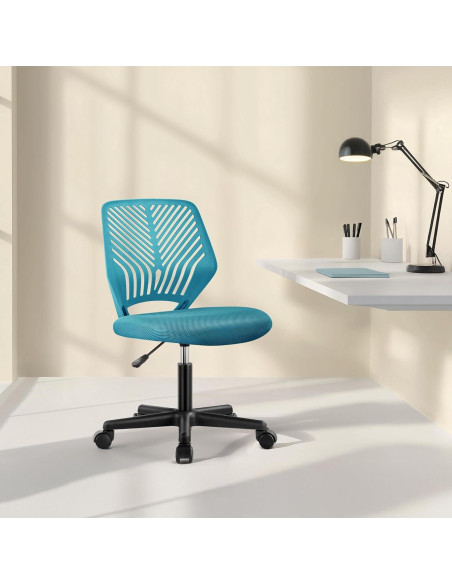 Silla de Oficina Infantil Yaheetech Turquesa Ajustable Ergonómica