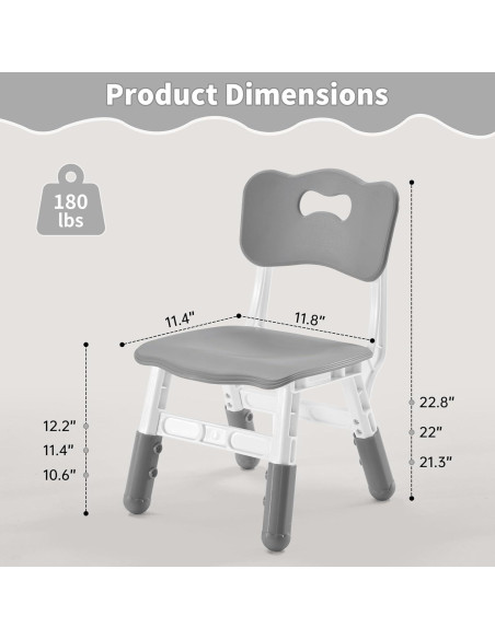 Silla Infantil Ajustable GITAWUSA - 2 Unidades, 3 Alturas
