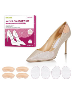 Almohadillas Metatarsales y Talón Bukihome - 4 Pares Transparentes