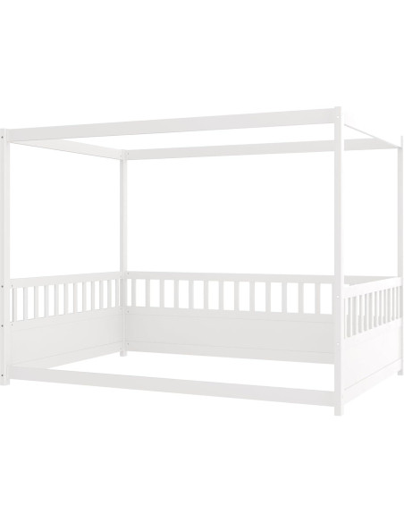 Cama Montessori Completa Ball & Cast con Dosel y Barandillas