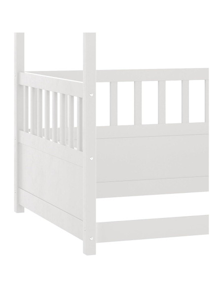 Cama Canopy Twin Genérico Blanca con Barandillas de Seguridad