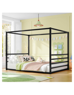 Estructura de Cama Montessori Queen Klwenas Maec Negra