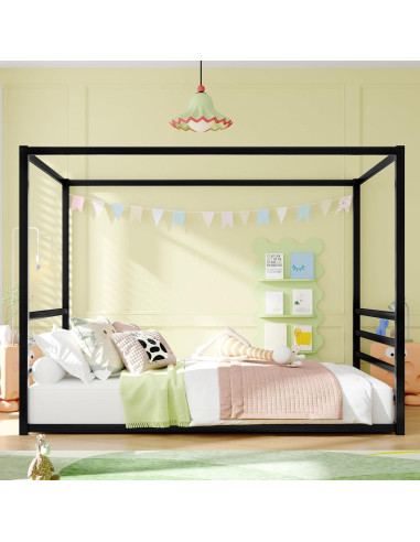 Estructura de Cama Montessori Queen Klwenas Maec Negra