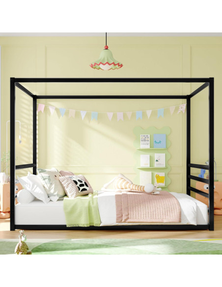 Estructura de Cama Montessori Queen Klwenas Maec Negra
