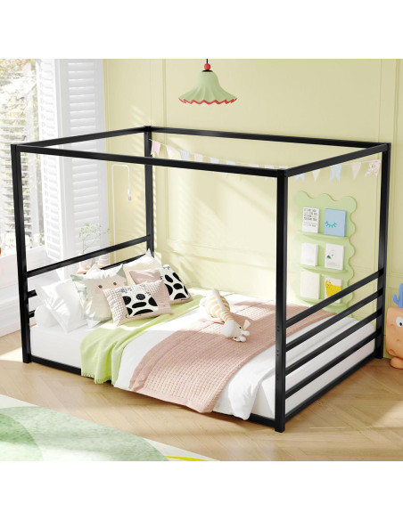 Estructura de Cama Montessori Queen Klwenas Maec Negra