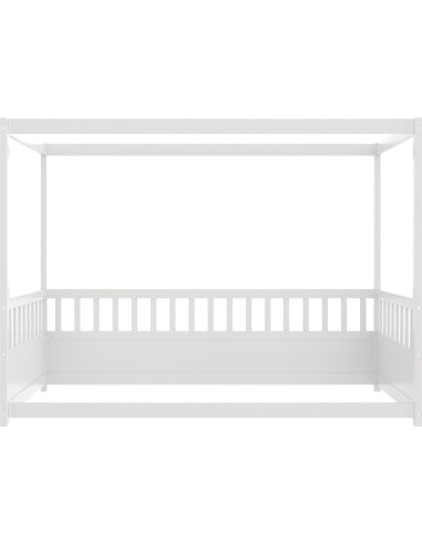 Cama Montessori Twin H.X.J. PERFECTLIFE con Dosel y Barandillas