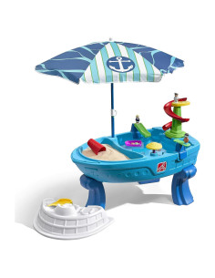 Mesa de Arena y Agua Step2 Fiesta Cruise con Paraguas 10 Accesorios