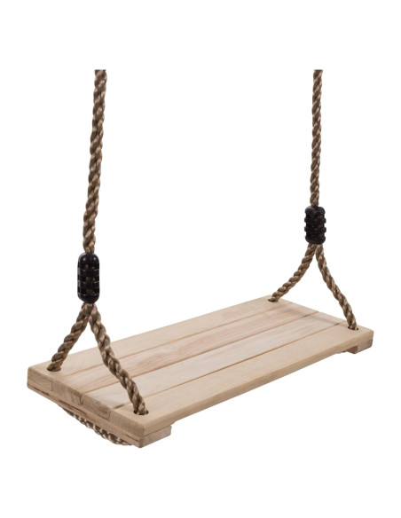 Columpio de Madera ¡Hey! Juega! para Niños, Ajustable, Marrón