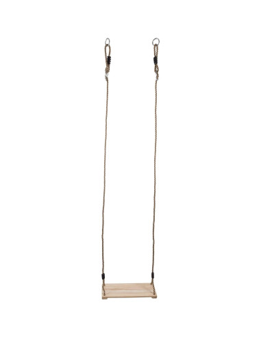 Columpio de Madera ¡Hey! Juega! para Niños, Ajustable, Marrón