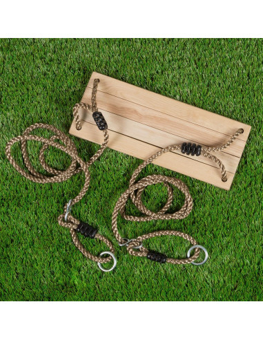 Columpio de Madera ¡Hey! Juega! para Niños, Ajustable, Marrón