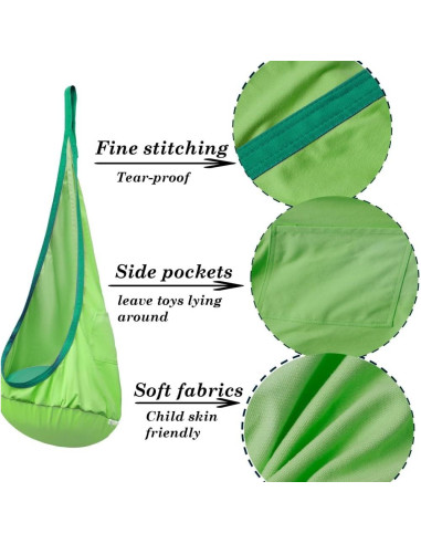 Hamaca Sensorial Inflable King Mills para Niños Autistas Verde