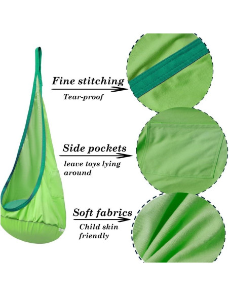 Hamaca Sensorial Inflable King Mills para Niños Autistas Verde