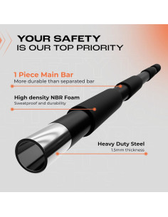 Barra de Dominadas Yes4All Multiagarre 136 kg Acero Inoxidable 2