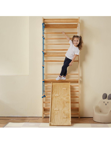 Gimnasio de Pared Sueco VEVOR 5 en 1 Madera 99.79 kg