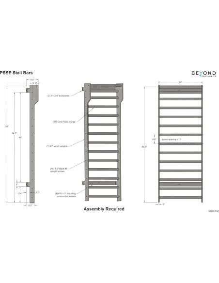 Escalera Sueca de Madera Beyond Balance con Peldaños Ovalados