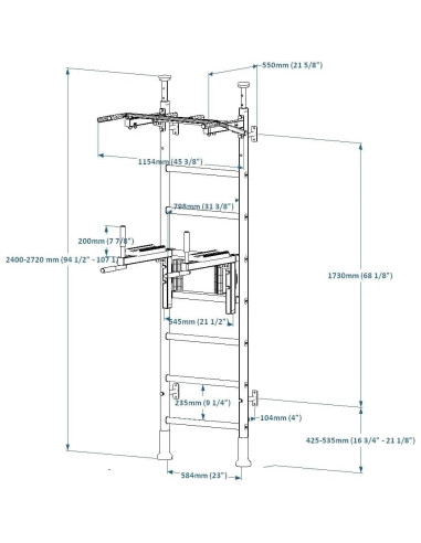 Barra de Dominadas BenchK 522B con Soporte de Espalda