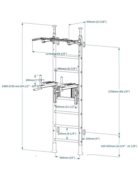Barra de Dominadas BenchK 522B con Soporte de Espalda