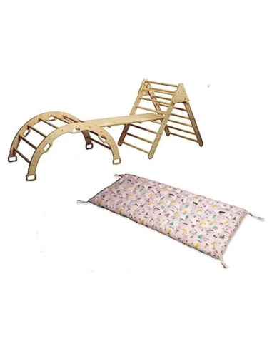 Conjunto de Escalada Montessori KIDODIDO con Rampa y Cojín