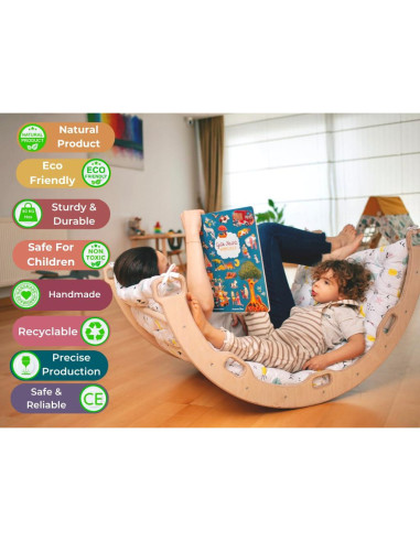 Conjunto de Escalada Montessori KIDODIDO con Rampa y Cojín