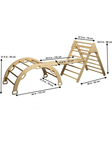 Conjunto de Escalada Montessori KIDODIDO con Rampa y Cojín