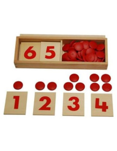 Tarjetas y Contadores Montessori Kid Advance 55 Piezas